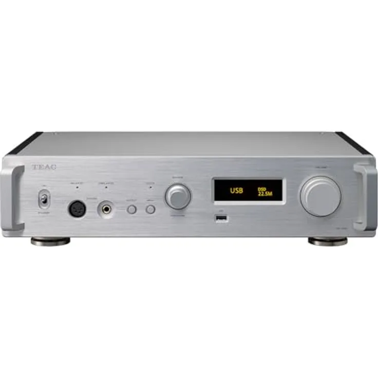 Teac UD-701N Argent, Netzwerk DAC Pre-Amp mit diskretem D/A-Wandler, Bluetooth, MQA-Decoder und symmetrischem Kopfhörerverstärker