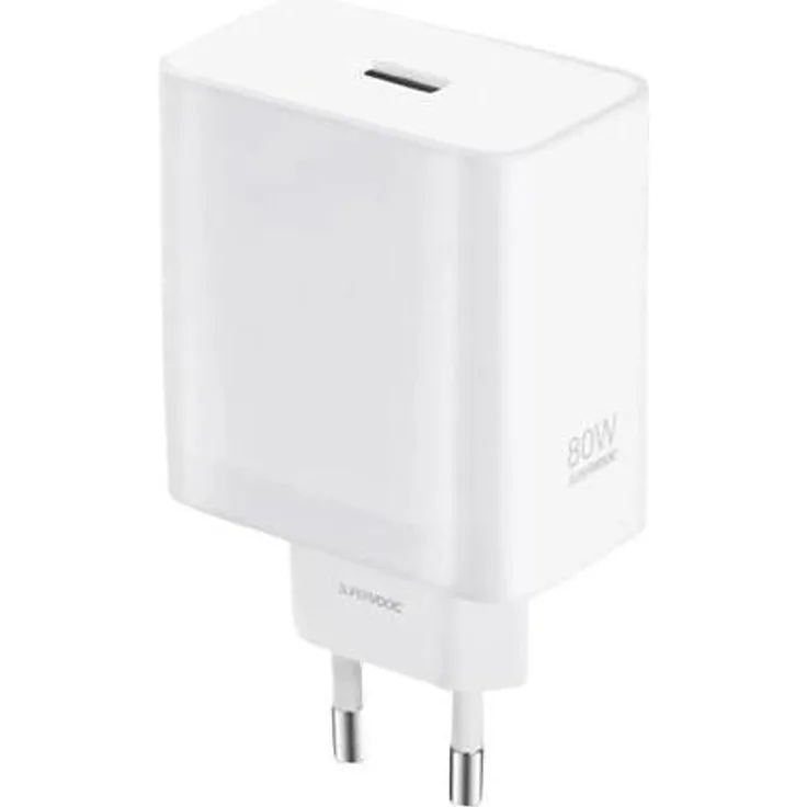 OPPO SuperVOOC USB-A Ladegerät 80W, schnelles Ladegerät für OPPO Smartphones, Weiss