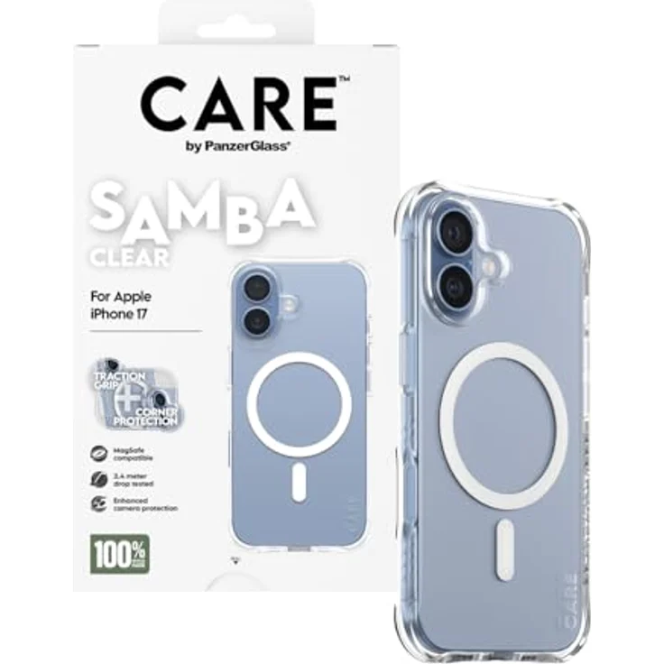 CARE by PanzerGlass Handyhülle Samba MagSafe Case für Apple iPhone 17, stoßfestes Backcover aus 100% recyceltem TPU, MagSafe-kompatibel – Bild 5