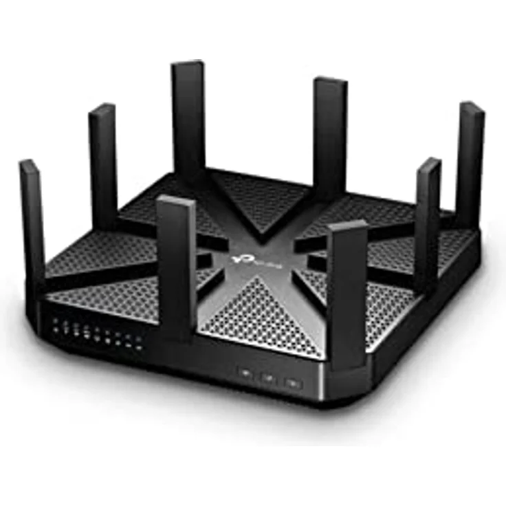 TP-Link Archer C5400 AC5400 Triband Gigabit WLAN Router (2x 2167Mbit-s (5GHz) + 1000Mbit-s (2,4GHz), 4 Gigabit LAN Ports, 1 USB 2.0, 1 USB 3.0, MU-MIMO, Print-Media-FTP-VPN Server, APP Steuerung) schwarz – Bild 3