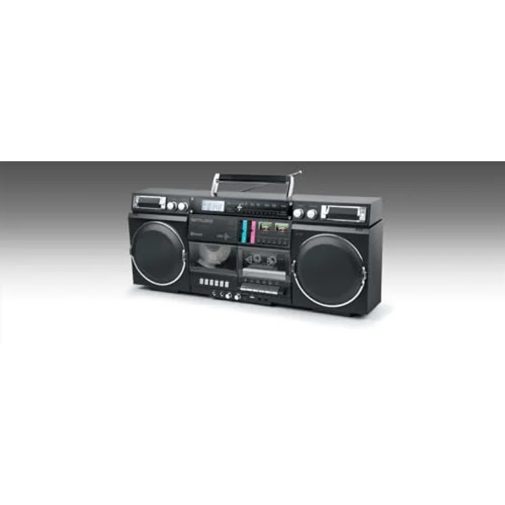 MUSE Bluetooth Retro Boombox mit Radio, CD, Kassettenrekorder, 80W Ausgangsleistung, USB, Aux, Micro SD-Kartenslot – Bild 4
