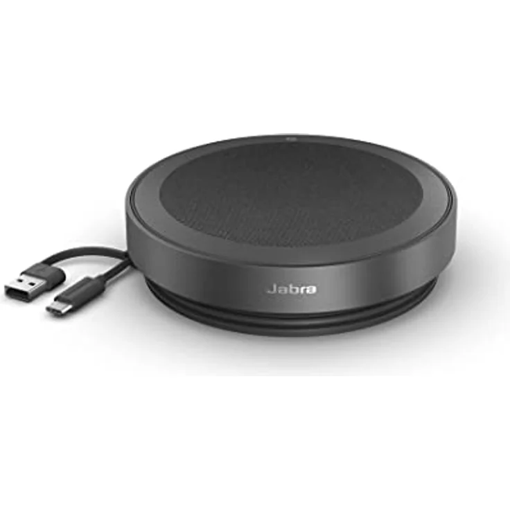 Jabra Speak2 75. Mobile Freisprecheinrichtung. Vollduplex Audio. Bis zu 32 Stunden Akkulaufzeit. Spritzwassergeschützt. 4 Mikrofone. USB-A- und -C-Ans – Bild 2