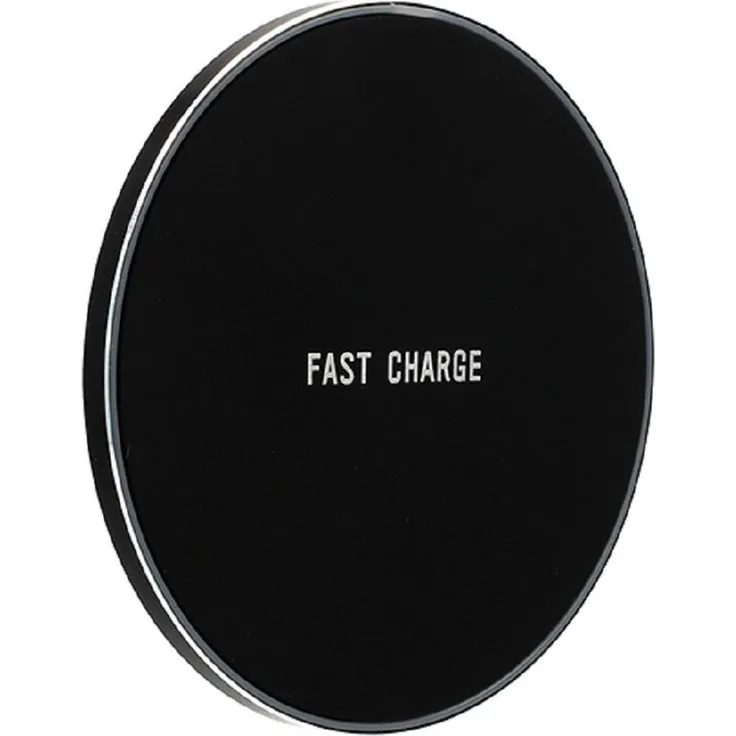 COFI 1453 Induktives Ladegerät Schwarz Rund Wireless Charger - Kompatibel mit iPhone und Samsung Galaxy