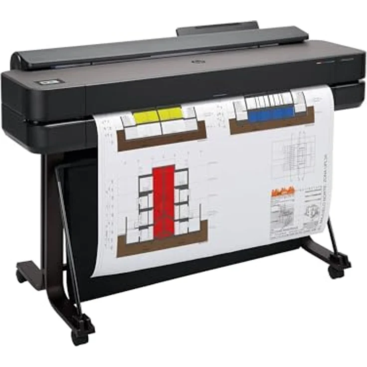 HP DesignJet T630, Großformatdrucker mit 36 Zoll, 2400 x 1200 dpi, Netzwerkfähig, Schwarz – Bild 3