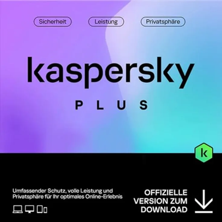 Kaspersky Plus [5 Geräte - 2 Jahre]