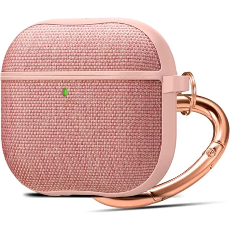 Spigen Urban Fit Hülle Case kompatibel mit AirPods 4, Roségold - Strickstoff und PC Innenschale, LED-Licht sichtbar – Bild 1