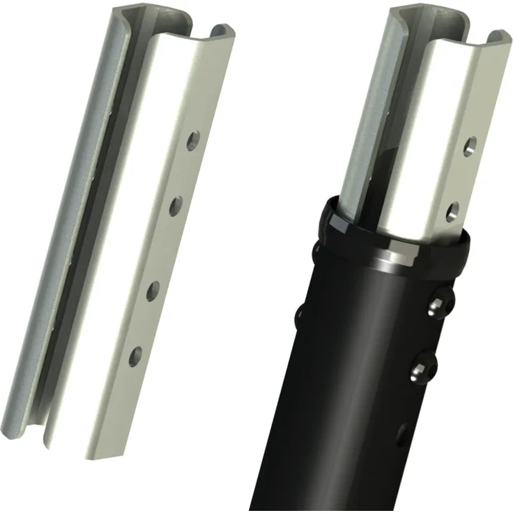 Multibrackets 4191, Verbinder für Verlängerungsrohr, schwarz, aus Stahl, max. 30 kg Belastung