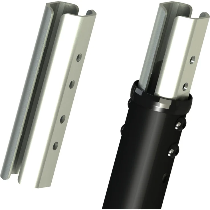 Multibrackets 4191, Verbinder für Verlängerungsrohr, schwarz, aus Stahl, max. 30 kg Belastung