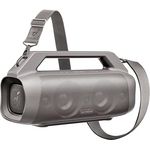 soundcore Anker Motion Boom Plus IP67 Lautsprecher für Draußen, 80W Stereo Sound, Individueller EQ & BassUp, USB-C, Bluetooth, Integrierte Powerbank, Wasserdicht, für Camping, Pool, Strand, Garten