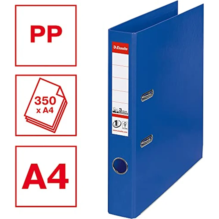 ESSELTE Ordner No. 1 Power, Rückenbreite: 50 mm, blau mit verbesserte Präzisions-Hebelmechanik – Bild 2