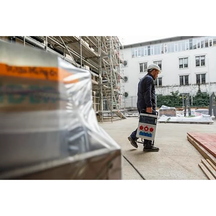 Brennenstuhl Tragbarer Stromverteiler/Baustromverteiler (1x32A + 2x16A CEE-Steckdosen, 2m Kabel, für Baustelleinsatz und ständigen Einsatz im Freien, mit FI-Personenschutz, Made in Germany) – Bild 5