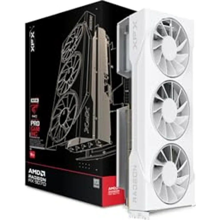 XFX RX 9070 SWIFT Triple Fan OC, Grafikkarte mit 16 GB GDDR6, verbesserte Kühlung und vielseitige Anschlussmöglichkeiten