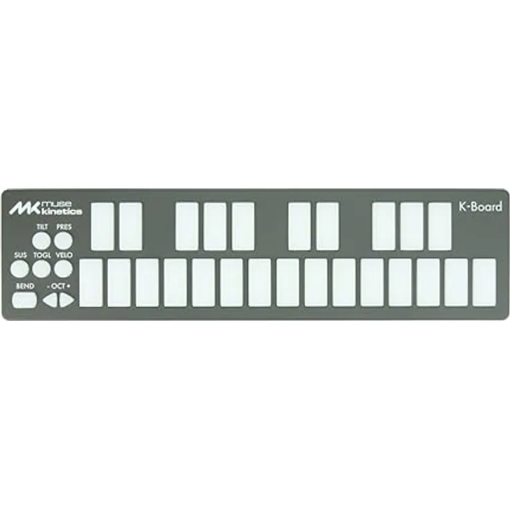 Muse Kinetics K-Board-C, Bunte 25-Tasten-USB-MPE-MIDI-Tastatur-Controller mit USB-C und LED-Hintergrundbeleuchtung