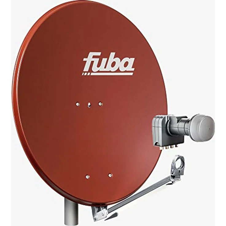 Fuba DAL 804 R Satellitenanlage, Antenne mit Quattro-Switch-LNB DEK 417 für 4 Teilnehmer, HDTV, 4K, 3D, Aluminium-Druckguss – Bild 1