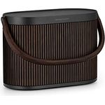Bang & Olufsen Beosound A5 - Loud Wireless Home and Portable Bluetooth 360° Speaker with USB-C Cable and Integrated Qi Wireless Charging Pad - Dark Oak