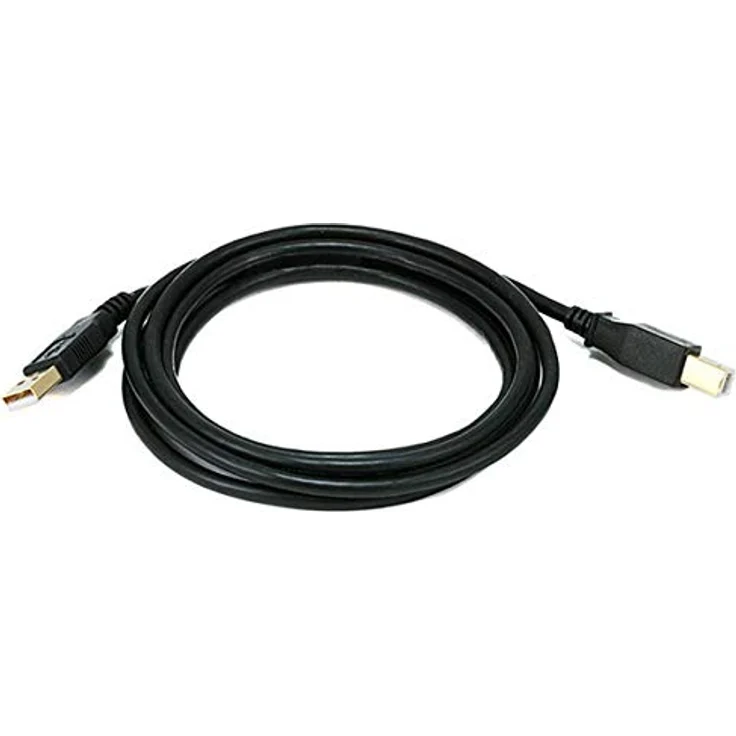 Monoprice 105438 6 ft USB 2.0 A männlich auf B männlich 28/24AWG Kabel, vergoldet, – Bild 2