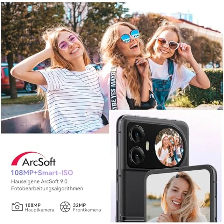Blackview Hero 10 (12GB+256GB) Smartphone, Octa Core 6.9" 2.4K FHD+ Display, Android 13, 108MP Kamera, Dual SIM 4G, schwarz – Bild 5