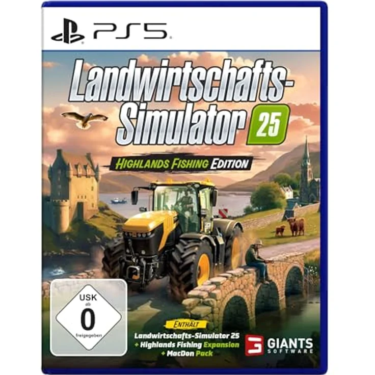 Astragon Landwirtschafts-Simulator 25: Highlands Fishing Edition, PS5-Spiel mit 26 Feldfrüchten, 4 Karten und über 400 Maschinen – Bild 1