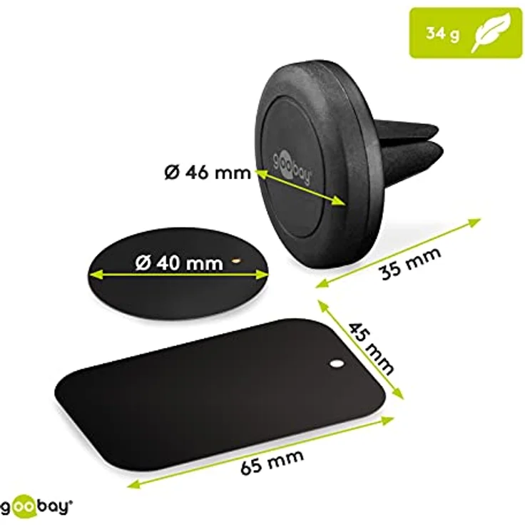 Goobay 47145 Universal Magnethalterungs-Set für Smartphone schwarz – Bild 4