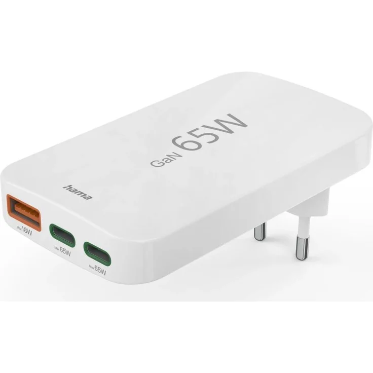 Hama Universal-USB-C-Notebook-Netzteil, flaches GaN Ladegerät mit PD, 65W, 5-20V, Versandkostenfrei