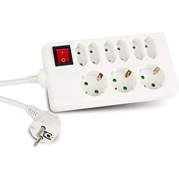 HEITECH Promotion GmbH 04003500 Steckdosenleiste, 250 V, 9-Fach, mit Schalter – Bild 1