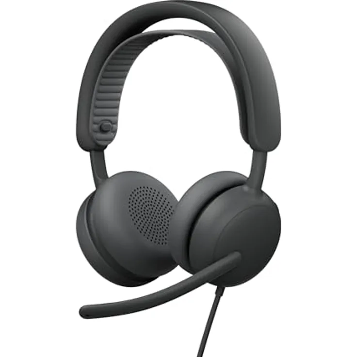 Logitech Zone Wireless 2 ES for Business, Kabelloses Headset mit Geräuschunterdrückung, Adaptive Hybrid ANC, Bluetooth, USB-C und USB-A, Microsoft Teams zertifiziert – Grafit