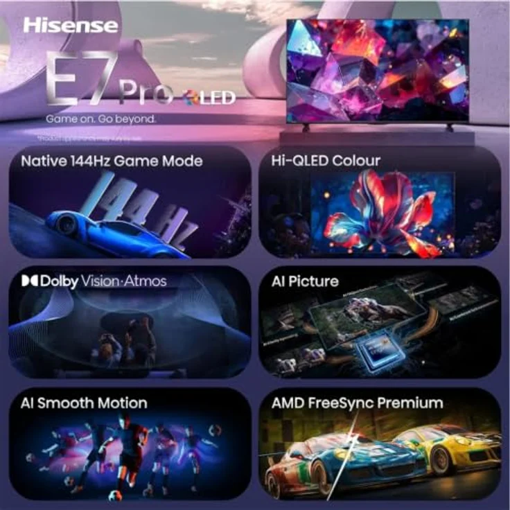 Hisense 65E7S PRO, 65 Zoll Hi-QLED Fernseher mit UltraHD/4K, Free-Sync-Premium und 144 Hz – Bild 6