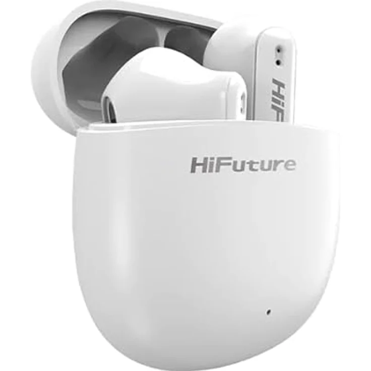 HiFuture Sonic Colorbuds 2 kabellose Kopfhörer, TWS, Bluetooth 5.3, IPX5, 5 Stunden (Kopfhörer), 15 Stunden (mit Ladeetui), weiß – Bild 4