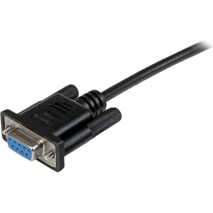 StarTech.com DB9 RS232 Serial Null Modem Cable - Nullmodemkabel - DB-9 (W) - DB-9 (W) - 1,0m - geformt, Flügelschrauben - Schwarz (SCNM9FF1MBK) – Bild 4