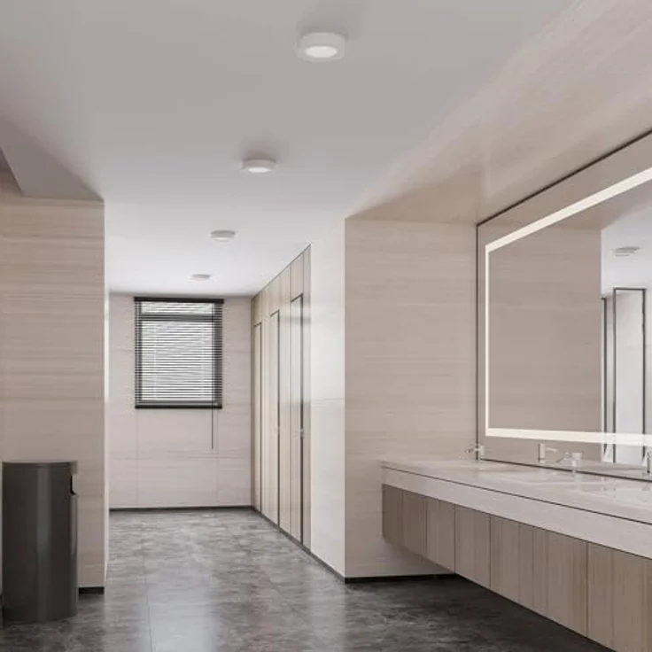 PRIOS LED Deckenleuchte 'Edwina' in Weiß aus Aluminium für Badezimmer (1 flammig) - Energiesparende LED-Deckenlampe – Bild 5