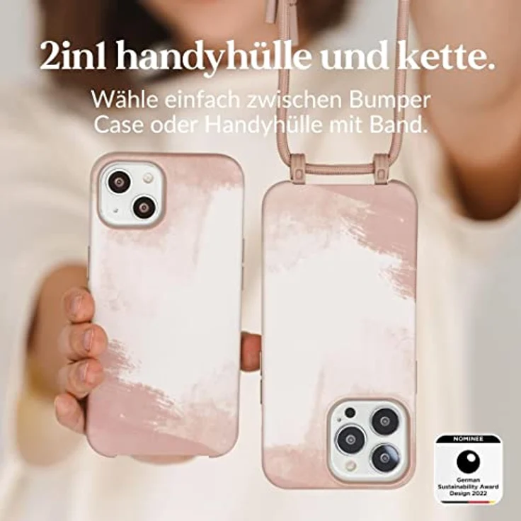 Woodcessories Change Case Batik für iPhone 13 mini, ziegel rot – Bild 2