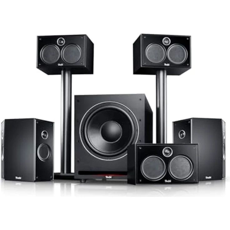 Teufel System 6-5.1 Heimkino Set mit Mächtiger Subwoofer, High-End-Klasse Lautsprecher für Filmton und Musik, 3-Wege-Dipole, Kinoatmosphäre - schwarz – Bild 2