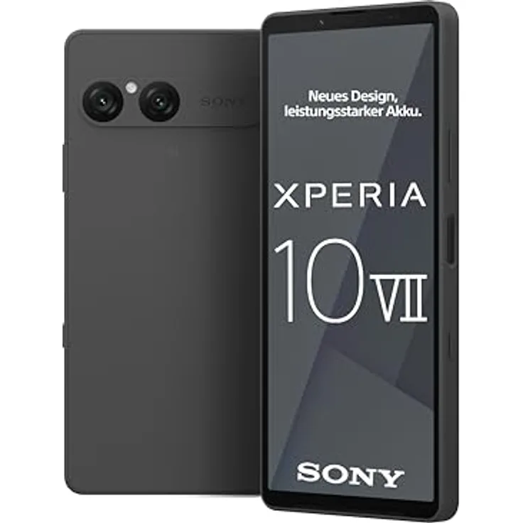 Sony Xperia 10 VII, 6,1" OLED Smartphone mit 120 Hz, 5.000 mAh Akku, drei Brennweiten, IP65/68, Dual SIM, Charcoal Black