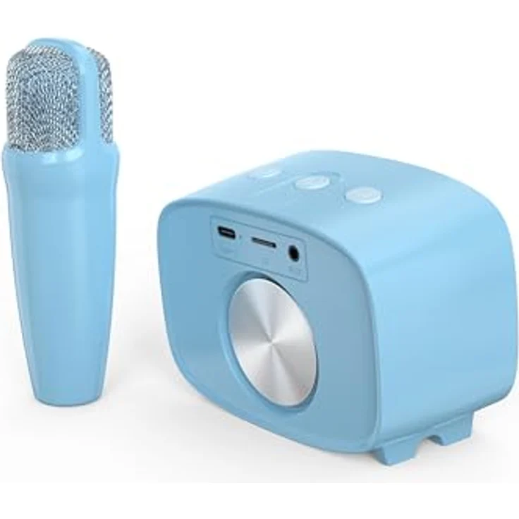 myFirst Voice 2 Tragbares Interaktives Mikrofon & Wireless-Lautsprecher, Bluetooth, mit AI-Stimmenwechseltechnologie und einstellbarer Hallkontrolle, Blau – Bild 2