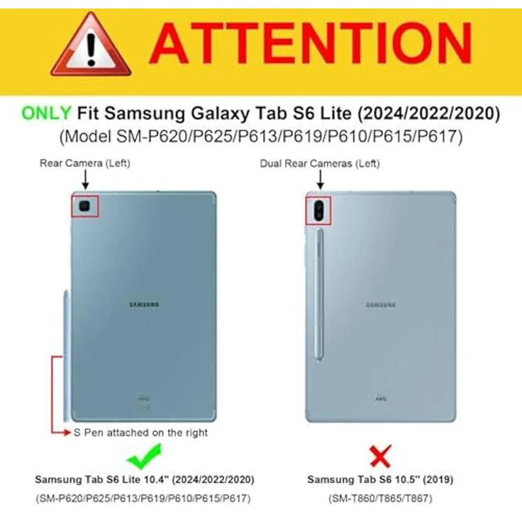 Fintie Tablet-Hülle mit Tastatur für Samsung Galaxy Tab S6 Lite 10,4 Zoll 2024/2022/2020, Magnetisch Abnehmbarer Bluetooth Tastatur, Deutsches Layout – Bild 2