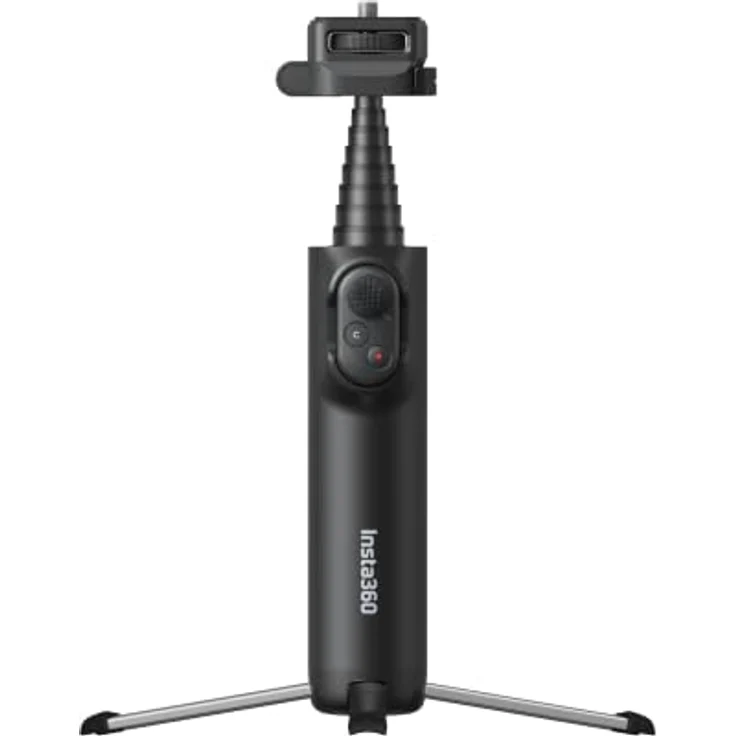 Insta360 X Series, zusammenklappbarer Selfie-Stick Remote Kit mit abnehmbarer Bluetooth-Fernbedienung, schwarz, Ausziehlänge 1m, kompakt auf 15,1cm zusammenklappbar – Bild 2