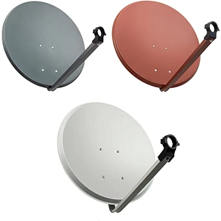 PremiumX SAT Anlage PXS60, 60cm Satellitenantenne in Hellgrau mit Quad LNB und 45cm Wandhalter aus Aluminium – Bild 9
