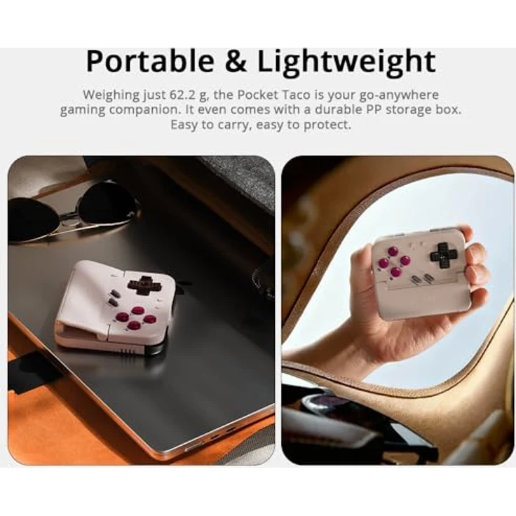 GameSir Pocket Taco, Vertikaler Mobiler Gaming-Controller für Android & Smartphone, Tragbar, 600mAh Akku, App-Anpassung - Weiß – Bild 5