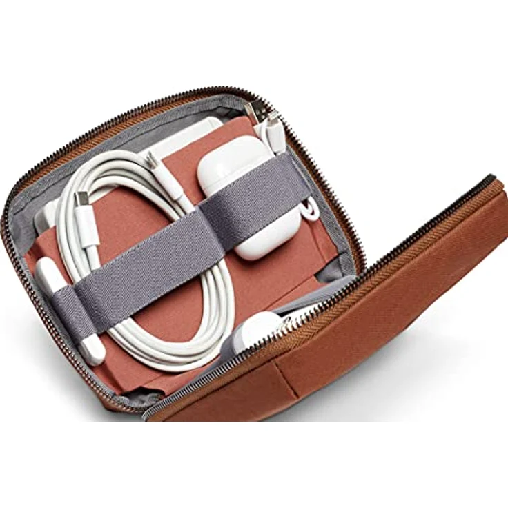 Bellroy Tech Kit Compact, Organizer für technische Zubehörteile mit elastischen Schlaufen und Taschen, Bronze – Bild 3