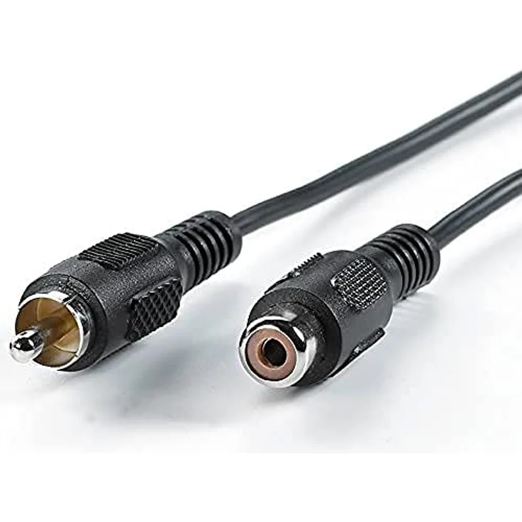 Value 11994329 Cinch-Verlängerungskabel simplex Stecker auf Buchse, 10m schwarz – Bild 2