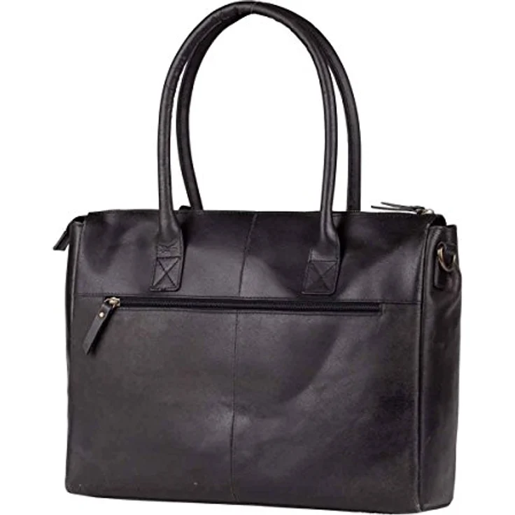 Burkely Fundamentals Vintage Valerie, Notebooktasche für Laptops bis 15,6 Zoll, Schwarz, mit gepolstertem Fach und verstellbarem Schulterriemen – Bild 2