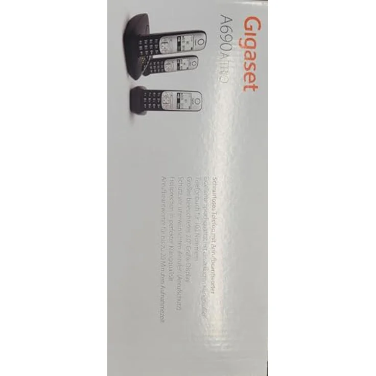 Gigaset A690 AM TRIO DECT Schnurlostelefon mit 3 Mobilteilen, Anrufbeantworter und beleuchtetem Display, Schwarz – Bild 6