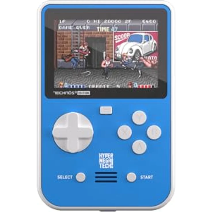 BLAZE EVERCADE TECHNOS SUPER POCKET, Handheld-Konsole mit 15 Arcade-Klassikern, weiß mit blauer Frontplatte, erweiterbar mit Evercade-Cartridges, 4+ Std. Akkulaufzeit – Bild 4