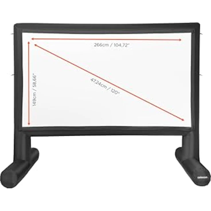 celexon aufblasbare Outdoor-Leinwand Professional INF 120", PVC-Tuch für 4K-UHD, 140° Betrachtungswinkel, schwarz – Bild 2