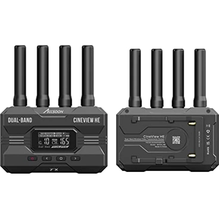 Accsoon CineView HE Drahtlos Video & Bildübertragungssystem Eingang und HDMI/UVC-Ausgang Dual Transfer 2, 4 GHz / 5 bis zu 350 m, iOS Android für Tik-Tok YouTube Live-Streaming (1xR 1xT) – Bild 1