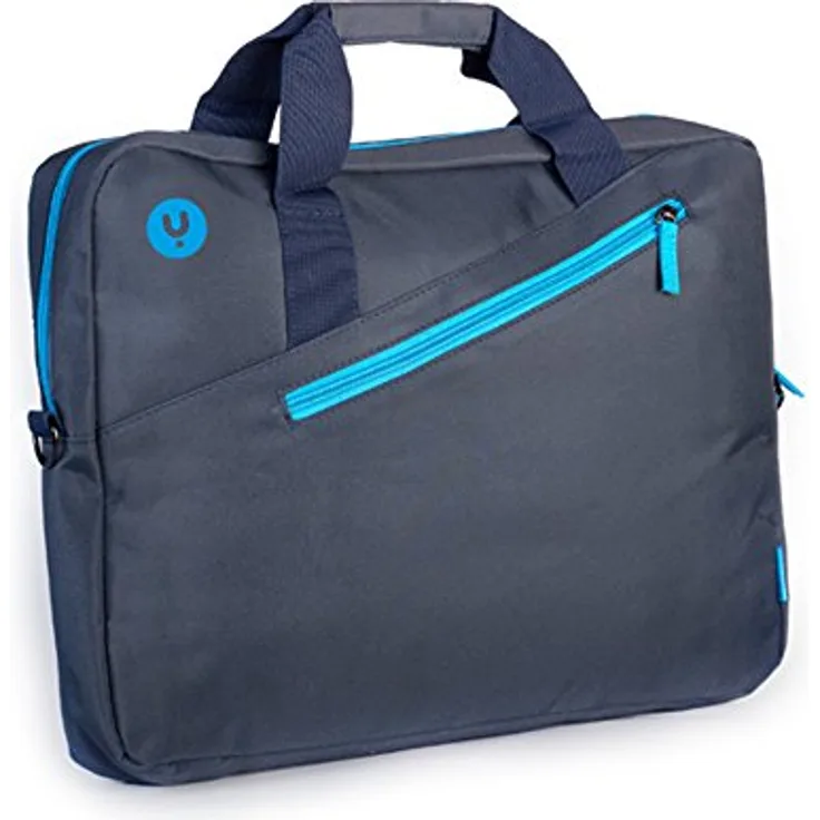MONRAY NGS Ginger Blue - Aktentasche für Laptops bis zu 15,6 Zoll, mit Innenfächern und Außentasche, in blau und türkis