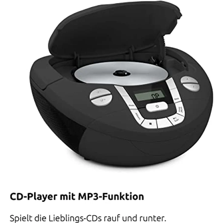 TechniSat Viola CD-1 - tragbarer Stereo CD-Player, Boombox mit Tragegriff, UKW, Bluetooth, 2 x 1 Watt – Bild 5