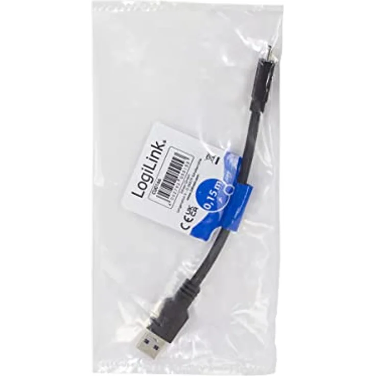 LogiLink CU0166 - USB 3.2 Gen 1x1 Anschlusskabel, USB-A zu USB-C, Schwarz, 0.15m – Bild 7