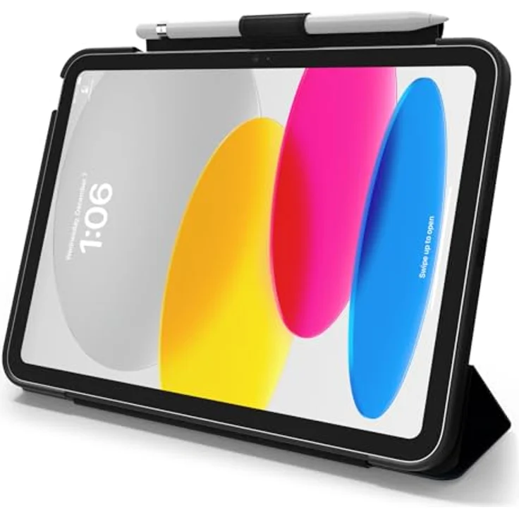 Otterbox Symmetry Folio Tablet-Hülle für Apple iPad (A16/10th gen), stoßfest, mit transparentem Backcover und Mikrofaser-Futter, zwei Positionen für Tippen und Anzeigen – Bild 6