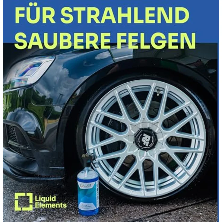 Liquid Elements Felgenreiniger Dust Cracker 1 Liter – säurefreier Reiniger mit Wirkindikator – entfernt hartnäckige Verschmutzungen – Bild 2
